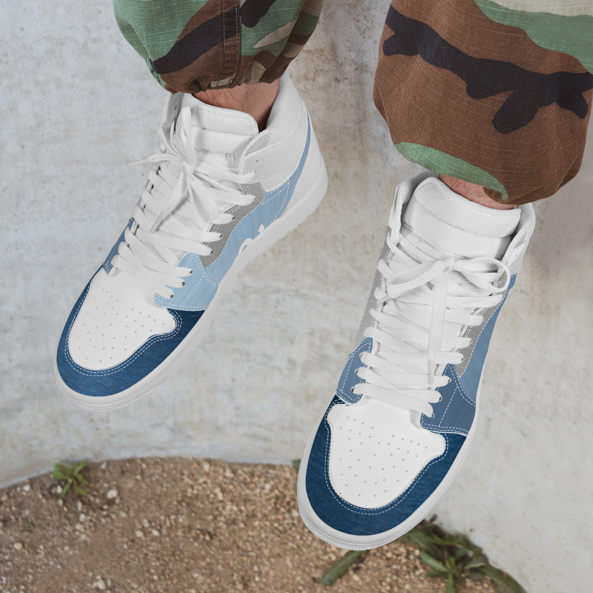 Money Bushae D17 High Top Synthetic Leather Sneaker