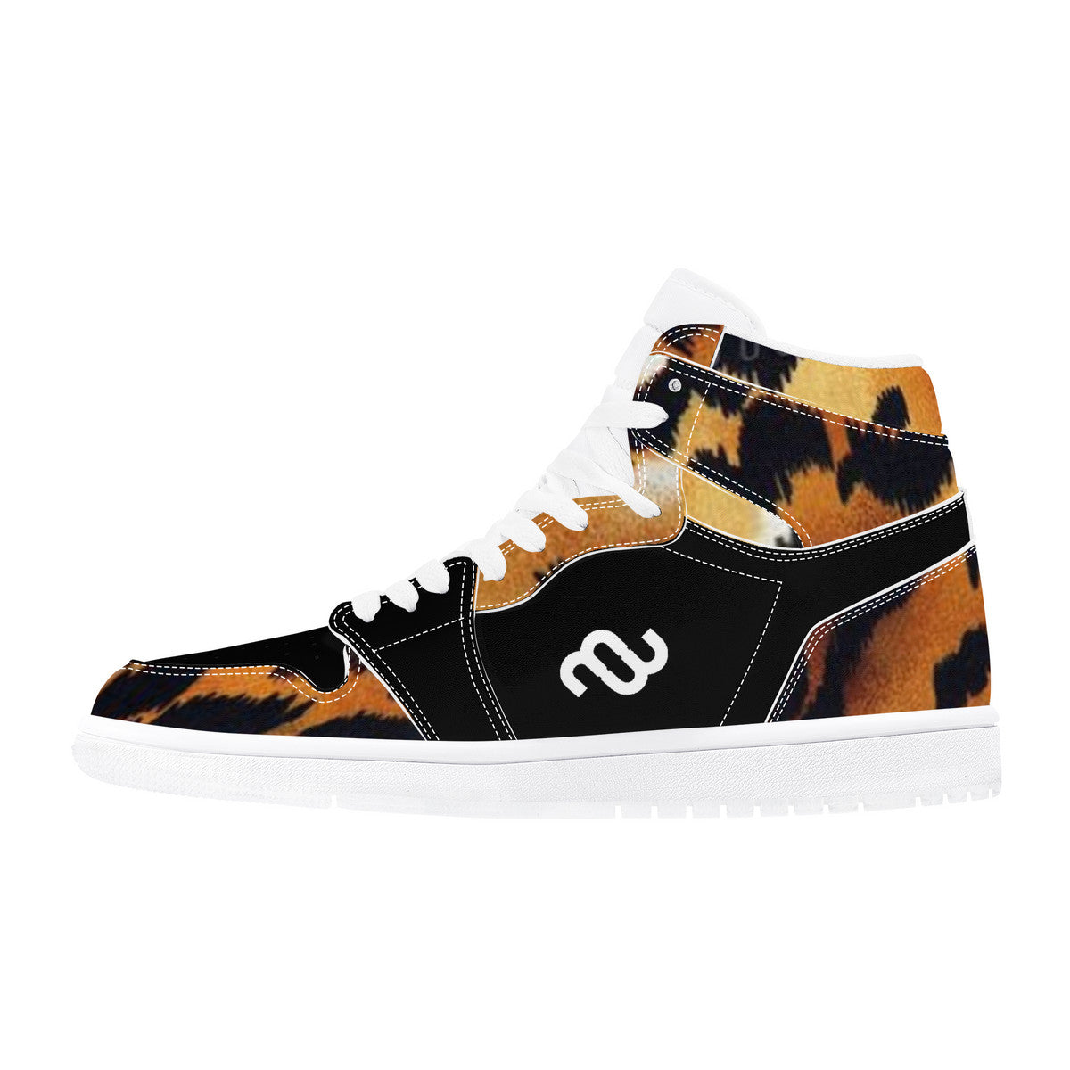 Money Bushae tiger D17 High Top Synthetic Leather Sneaker
