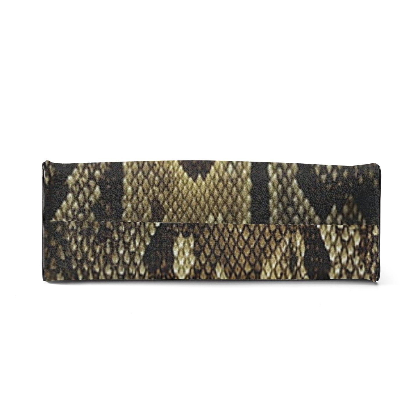 Money Bushae Snake Skin SF_B3 Luxury Women PU Tote Bag - Black