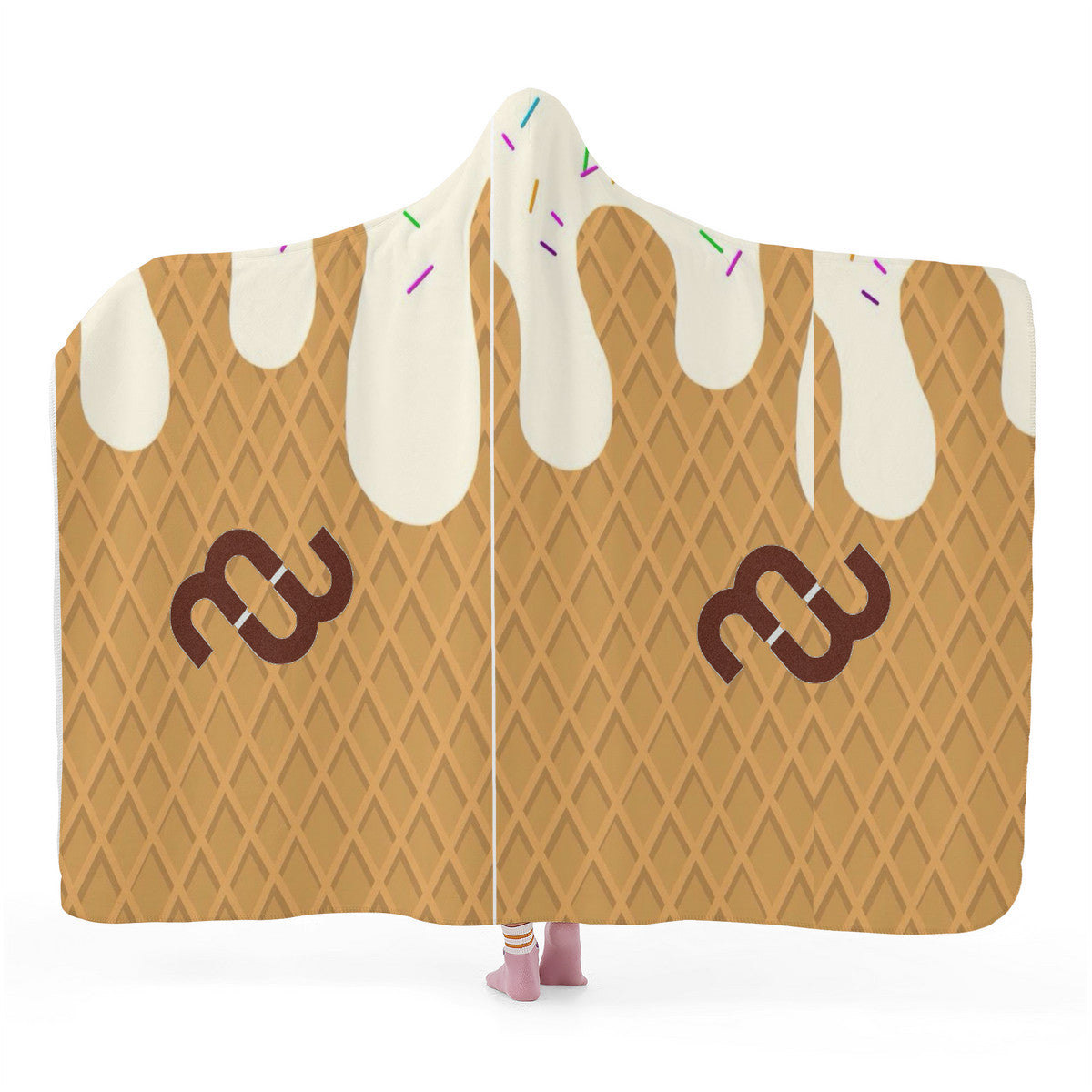 Ice cream cone vanilla SF_F15 Hooded Blanket