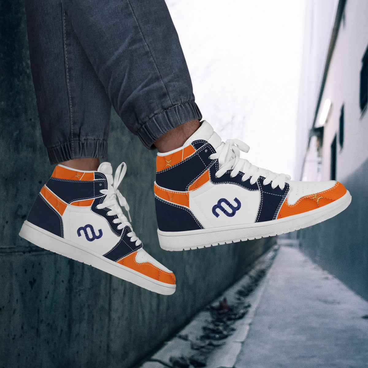 Money Bushae D17 High Top Synthetic Leather Sneaker