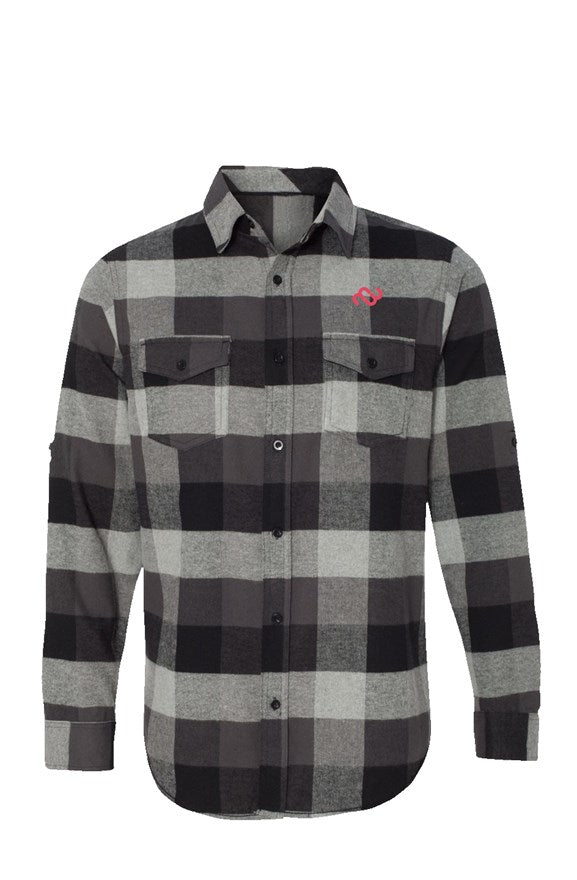 MB Long Sleeve Flannel Grey And Black