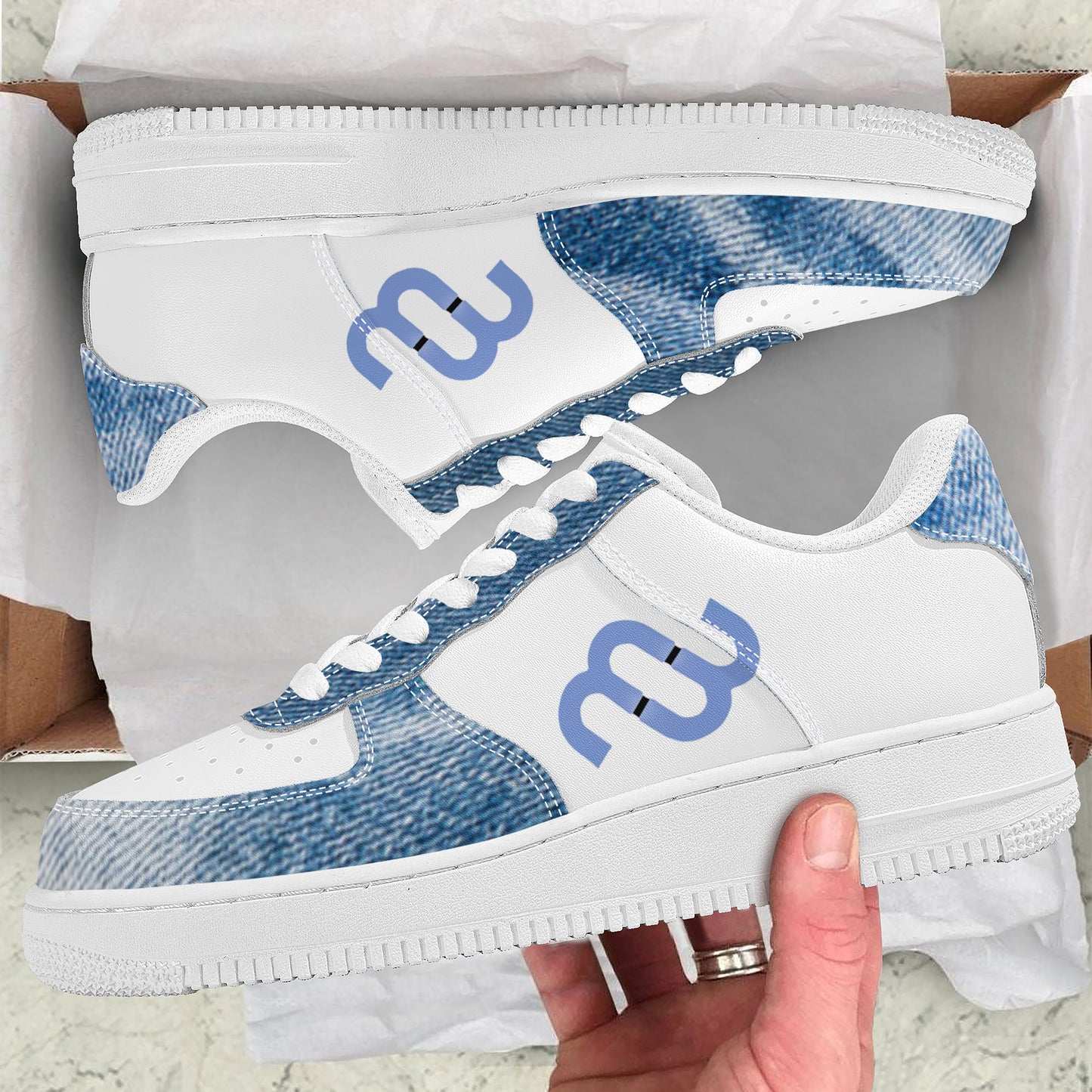 Money Bushae Denim SF_F8 Low Top Unisex Sneaker