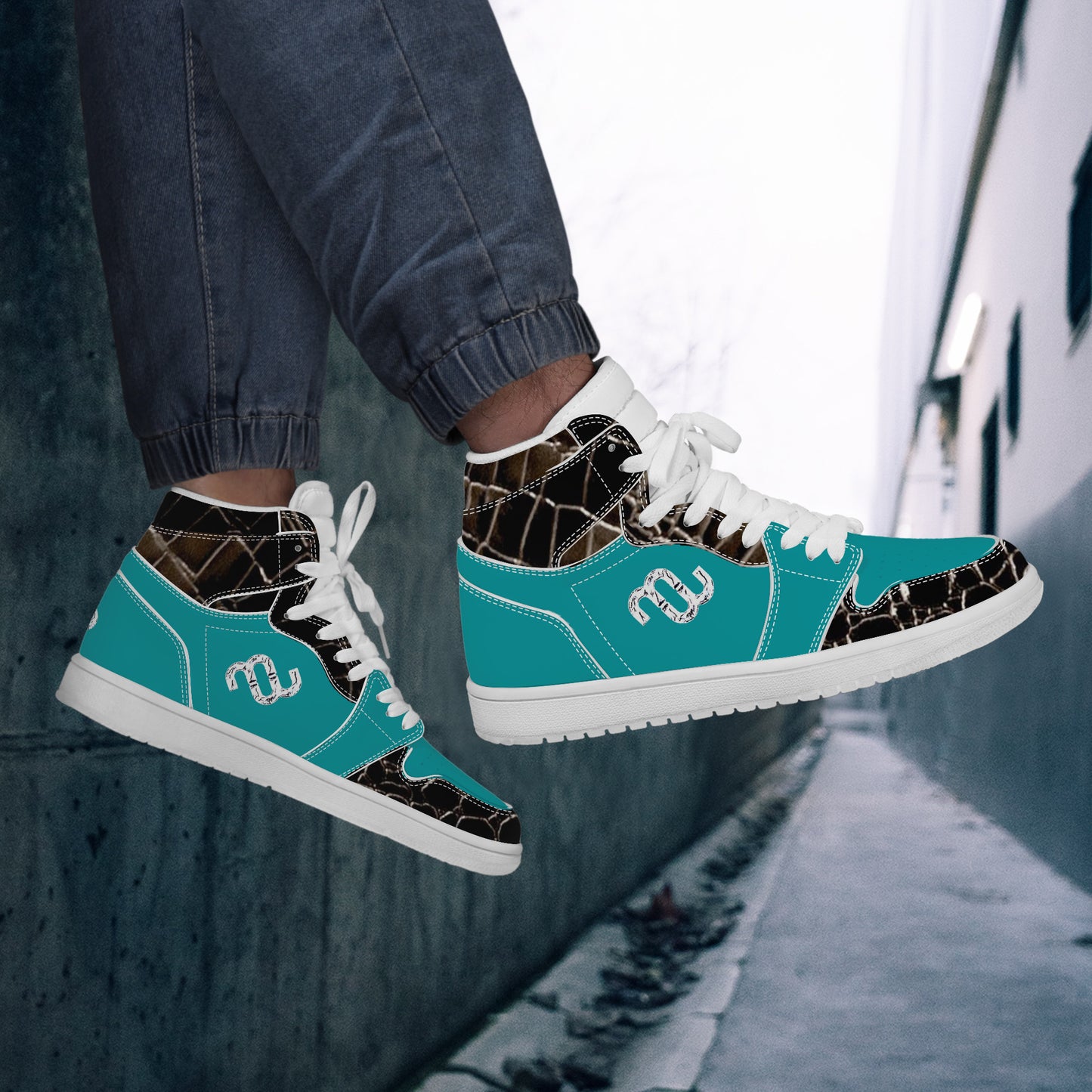 Money Bushae D17 High Top Synthetic Leather Sneaker