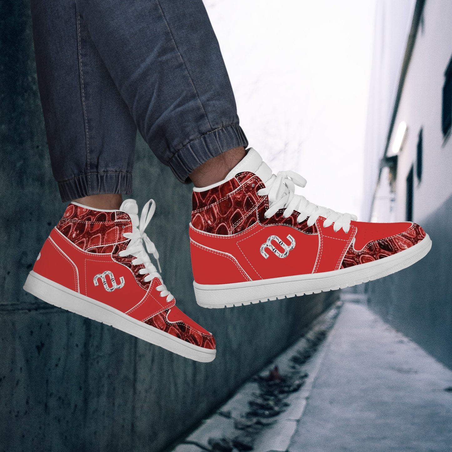 Money Bushae D17 High Top Synthetic Leather Sneaker