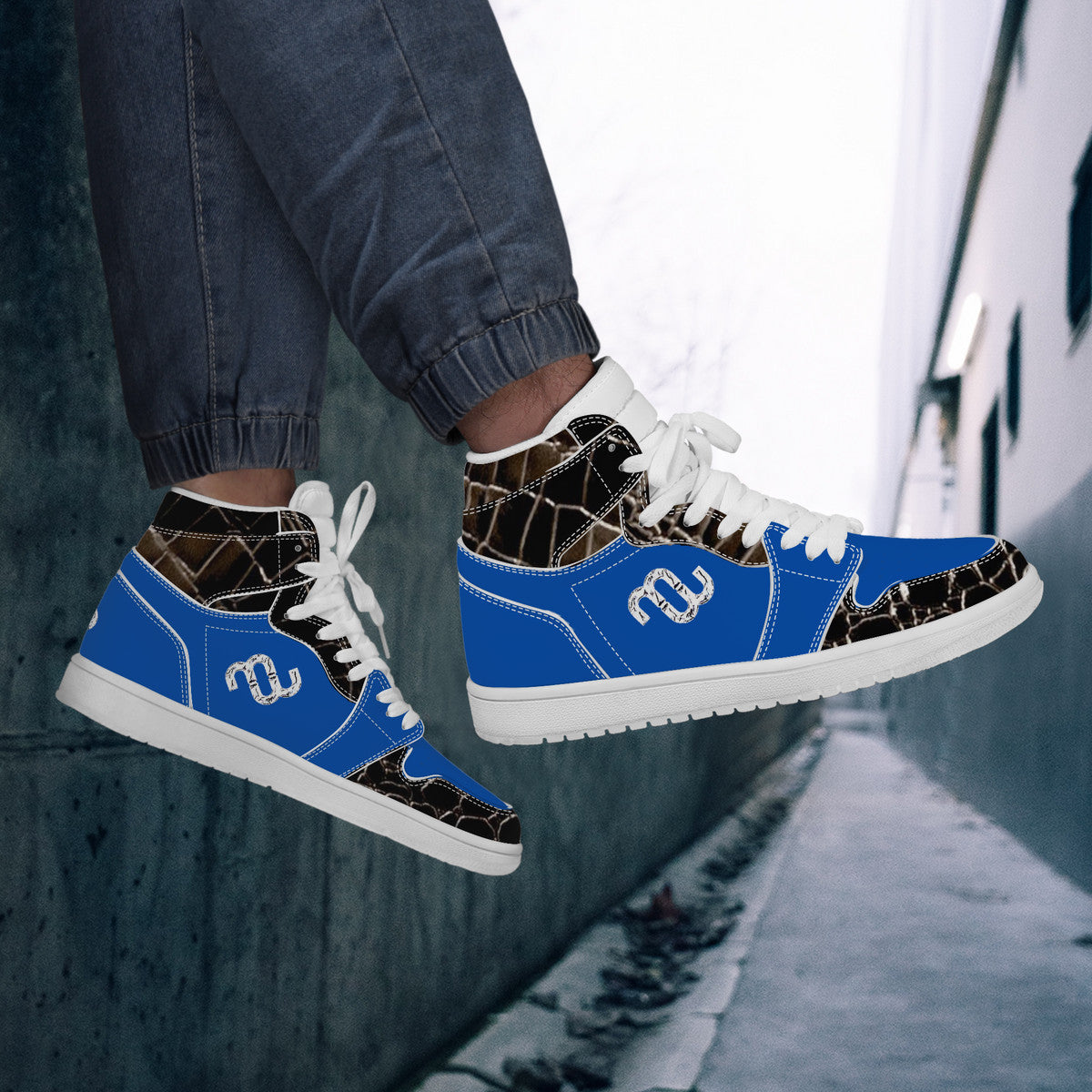 Money Bushae D17 High Top Synthetic Leather Sneaker