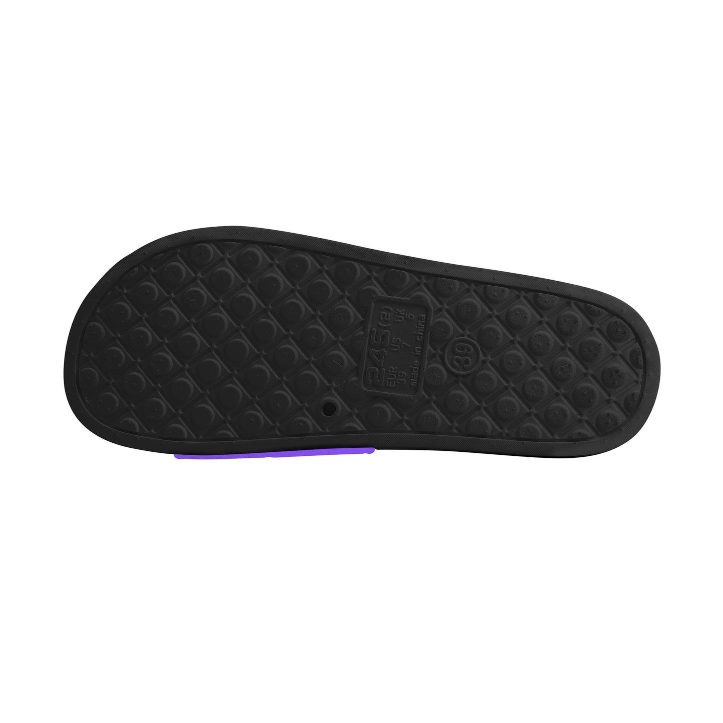 Money Bushae D30 Slide Sandals - Black and Purple