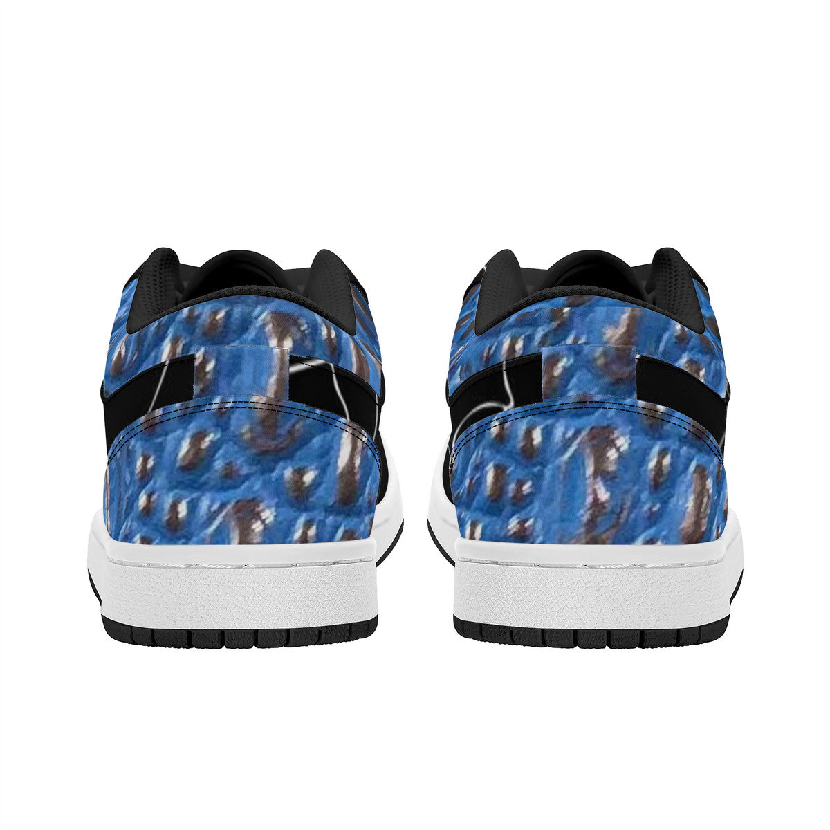 Money Bushae Gator Skin SF_S40 Unisex Low Top Skateboard Sneakers - Black