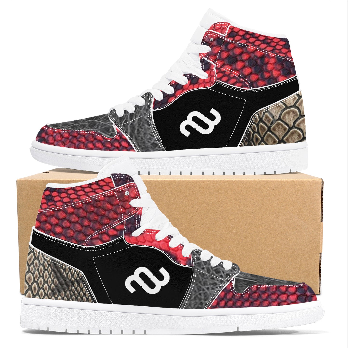 Money Bushae D17 High Top Synthetic Leather Sneaker