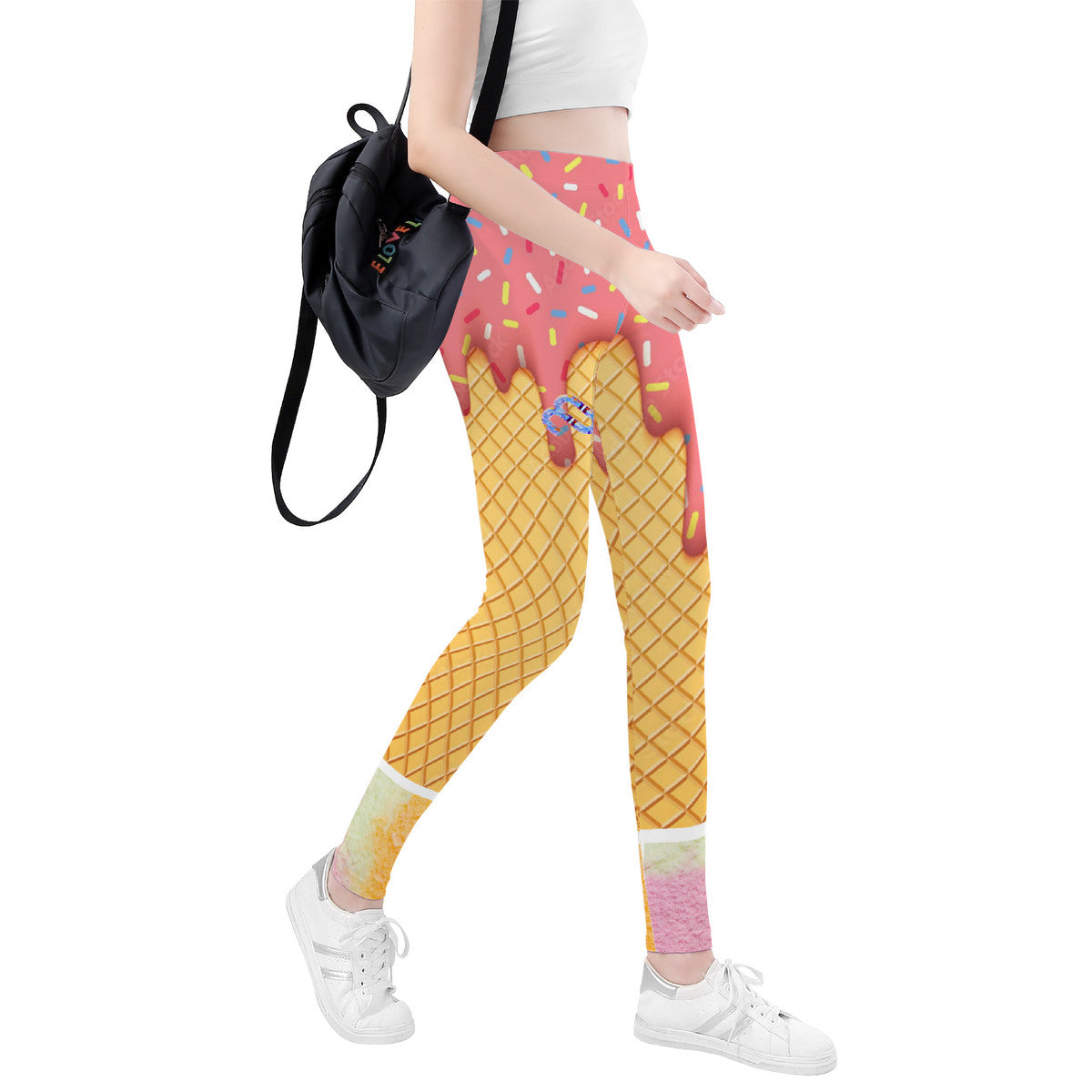 Money Bushae Ice cream sherbet D48 All-Over Print Yoga Leggings