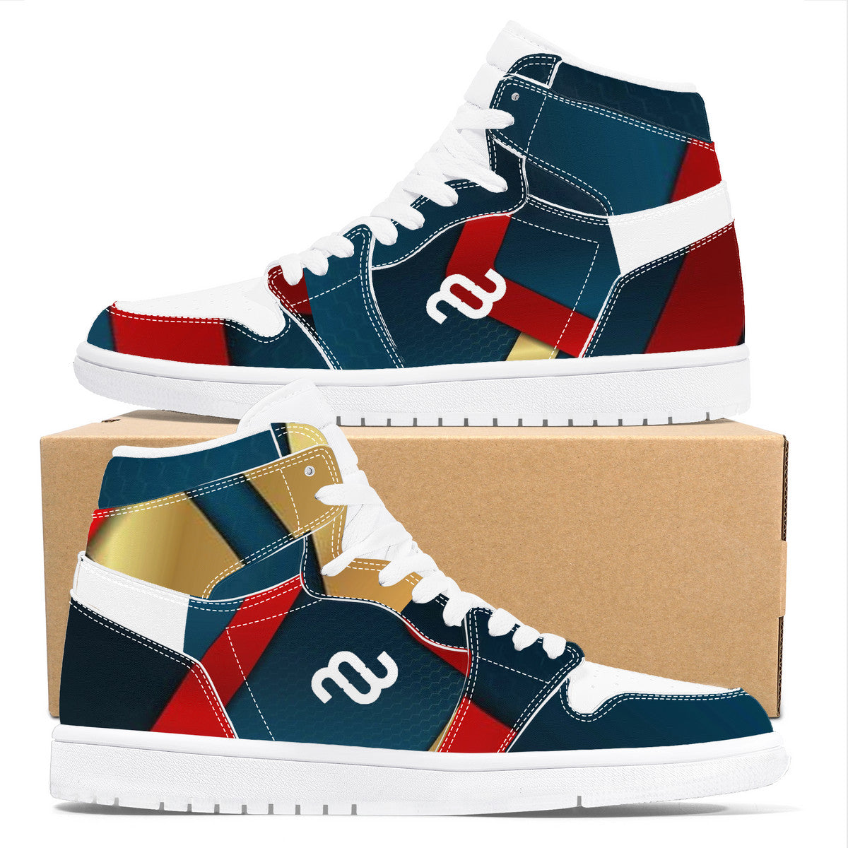 Money Bushae D17 High Top Synthetic Leather Sneaker