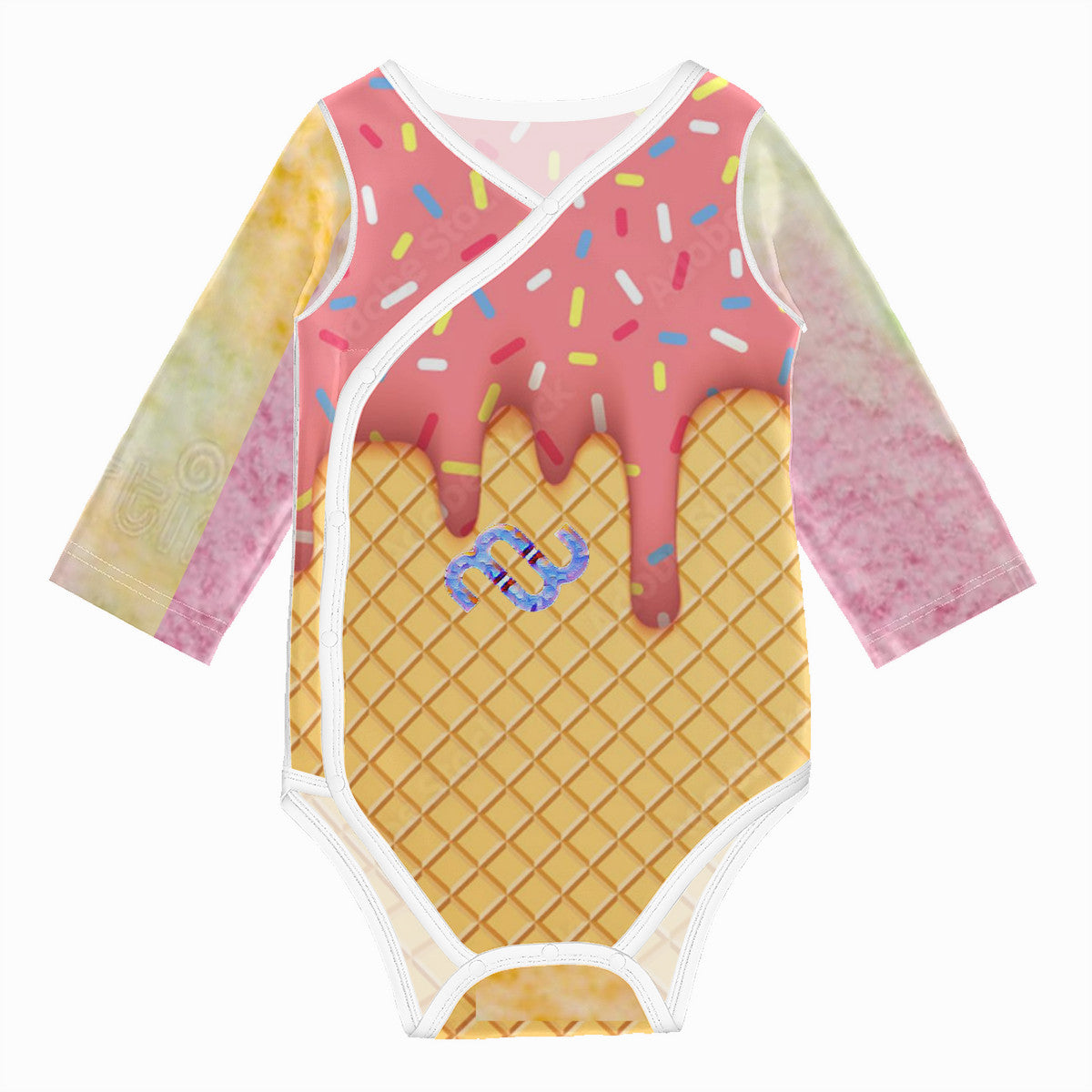 Money Bushae ice cream cone sherbet HC_C90 Baby Long-Sleeve Bodysuit