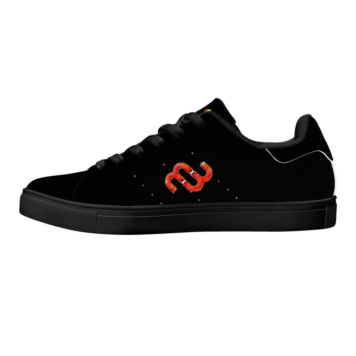 Money Bushae D27 Low-Top Synthetic Leather Sneakers - Black