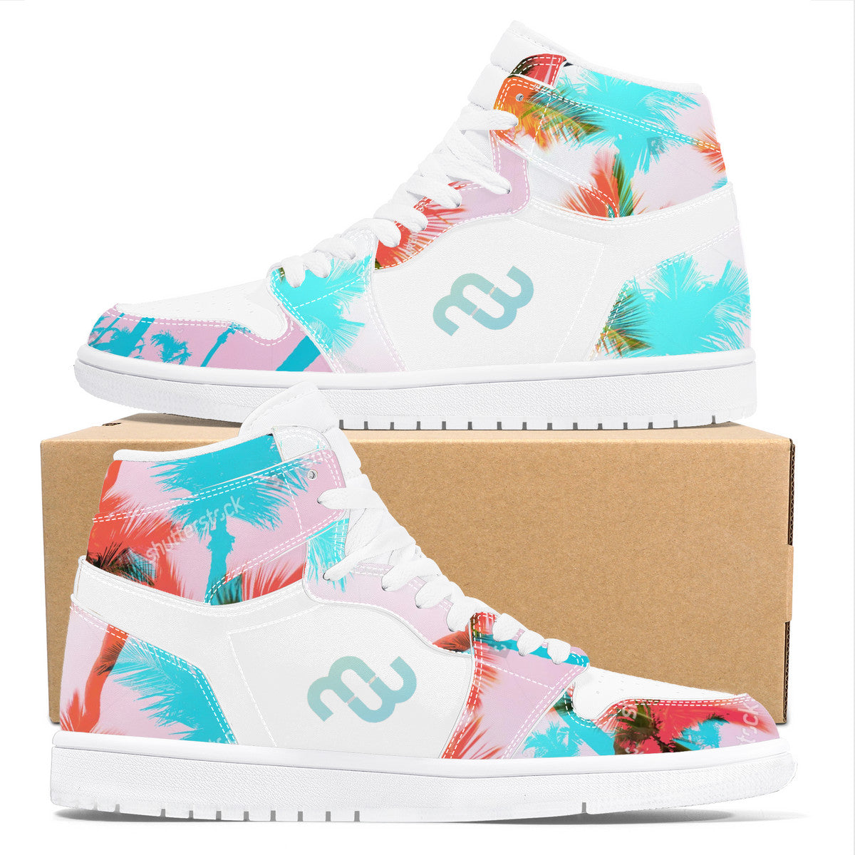 Money Bushae D17 High Top Synthetic Leather Sneaker