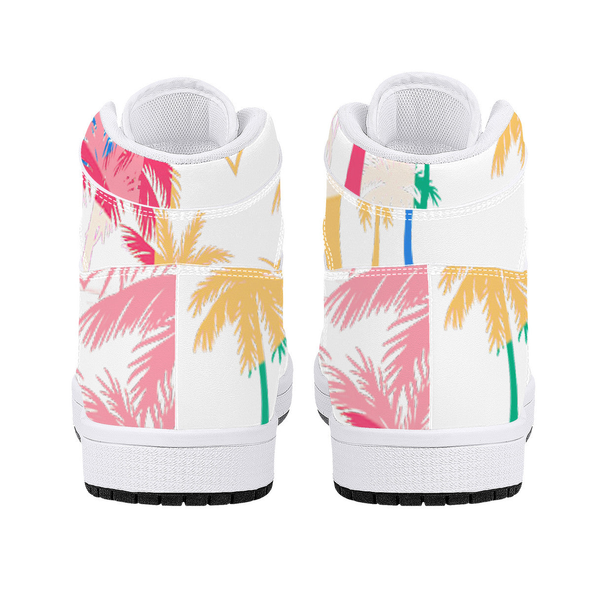 Money Bushae D16 High-Top Synthetic Leather Sneakers - White