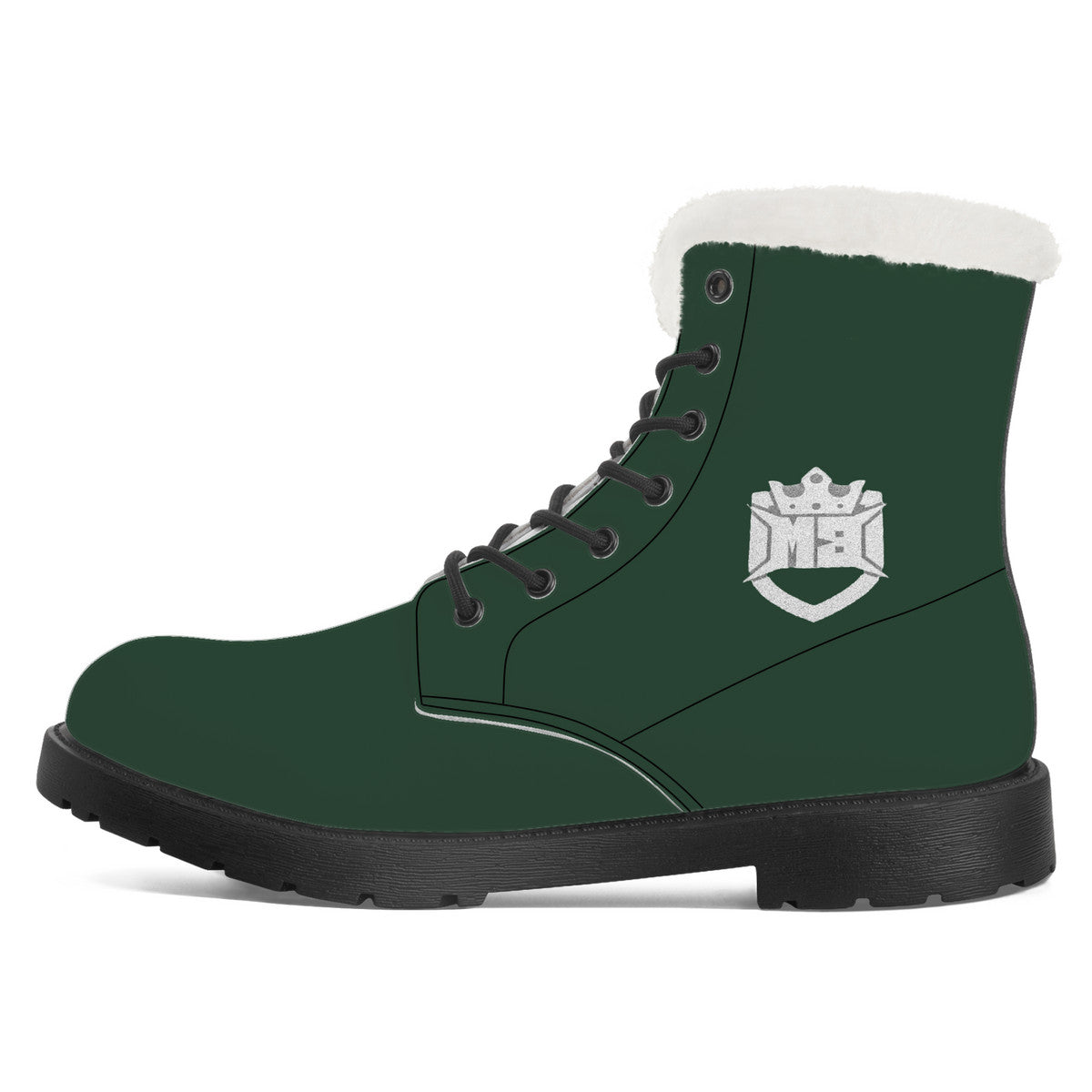 Money Bushae Money Green SF_D86 Faux Fur Synthetic Leather Boot