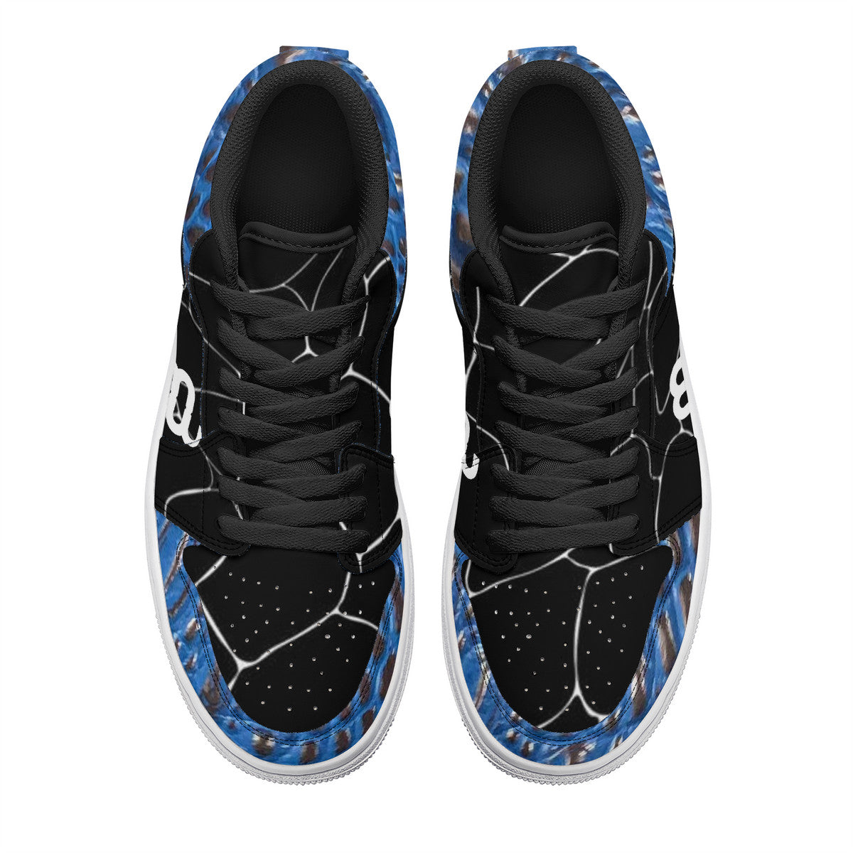 Money Bushae Gator Skin SF_S40 Unisex Low Top Skateboard Sneakers - Black