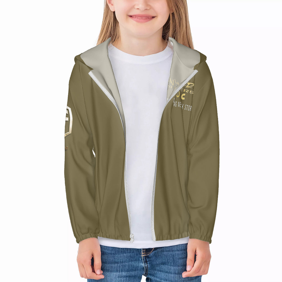 Hsm HC_F2 Kids Sun Protective Lightweight Zipper Hoodie