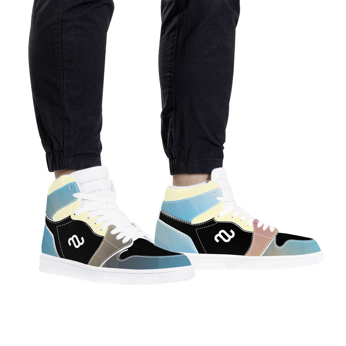 Money Bushae D17 High Top Synthetic Leather Sneaker