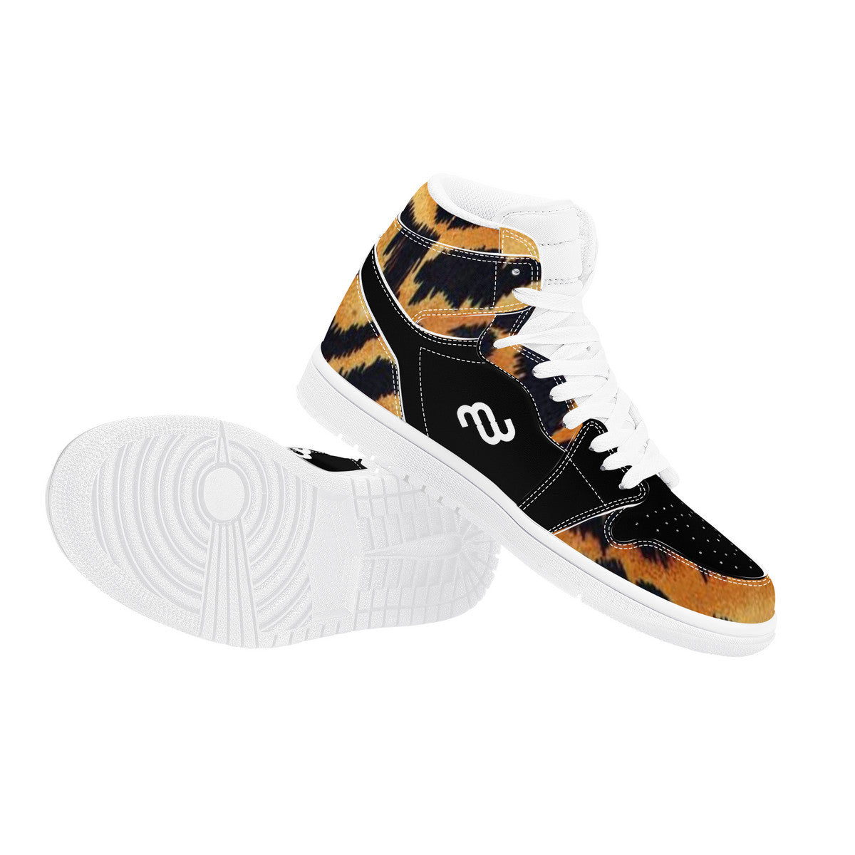 Money Bushae tiger D17 High Top Synthetic Leather Sneaker