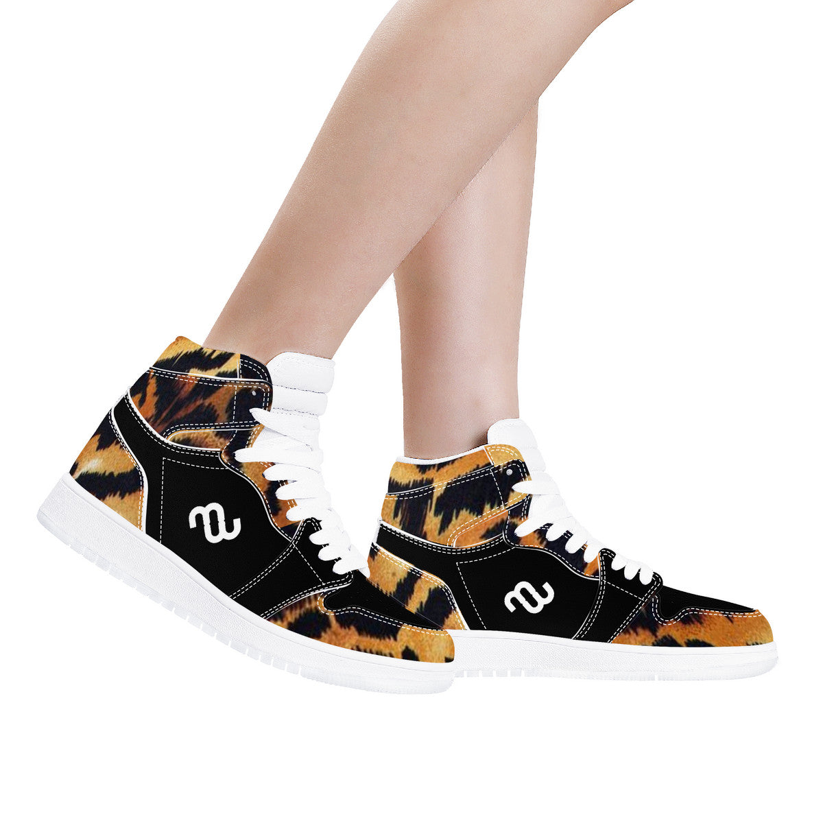 Money Bushae tiger D17 High Top Synthetic Leather Sneaker