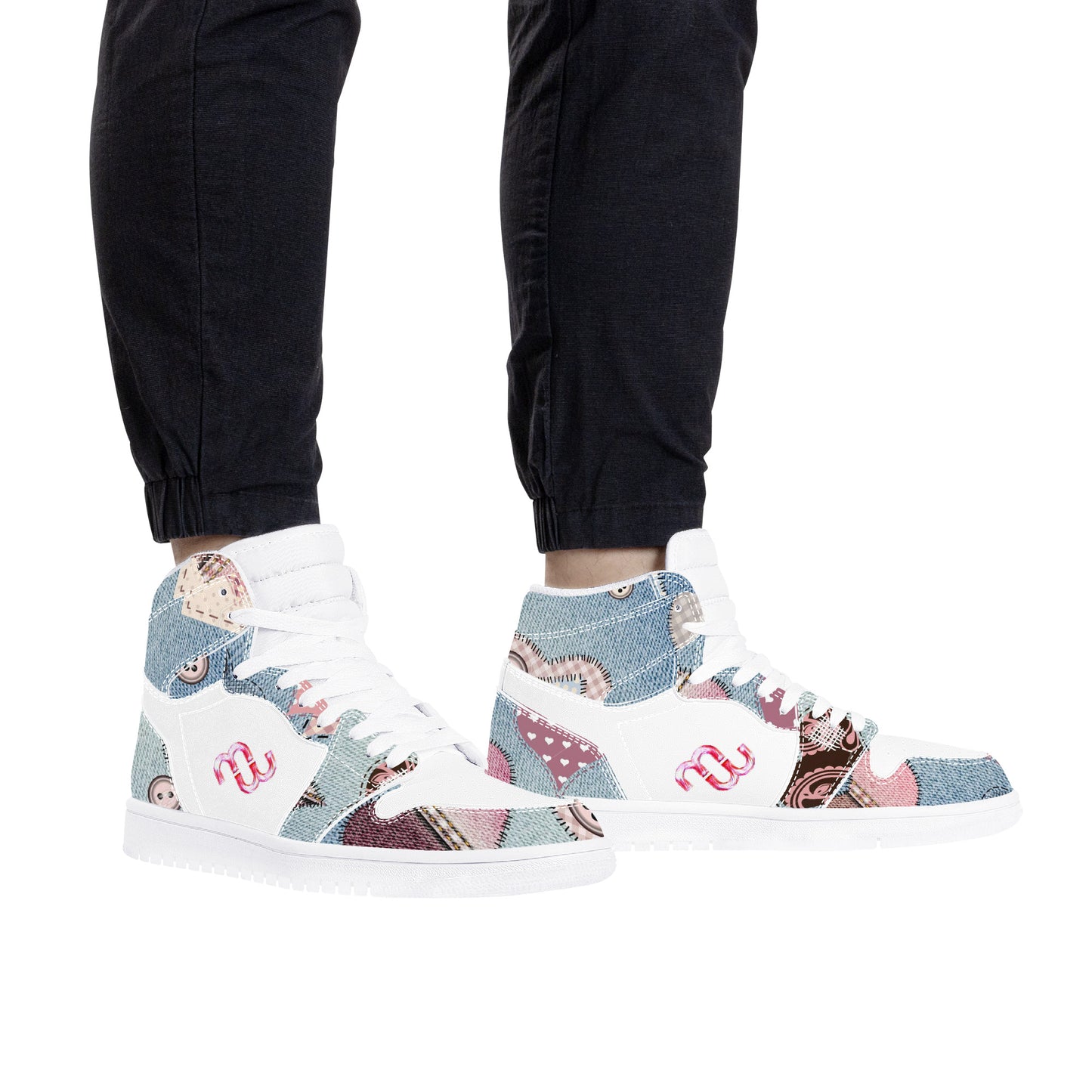 Money Bushae D17 High Top Synthetic Leather Sneaker