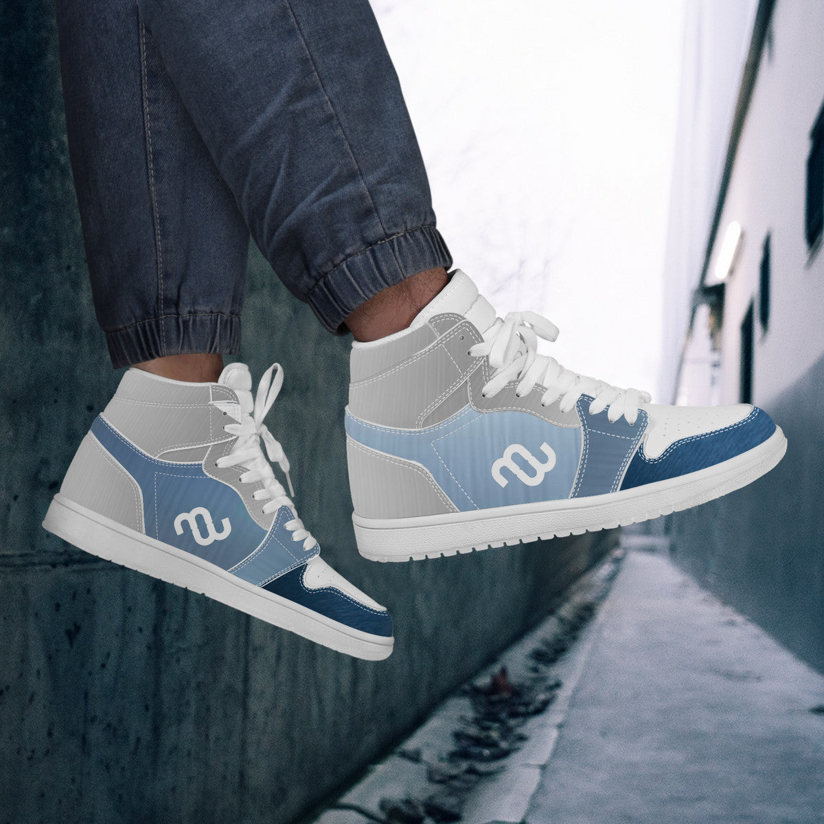 Money Bushae D17 High Top Synthetic Leather Sneaker