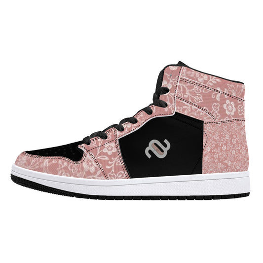 Money Bushae D16 High-Top Synthetic Leather Sneakers - Black