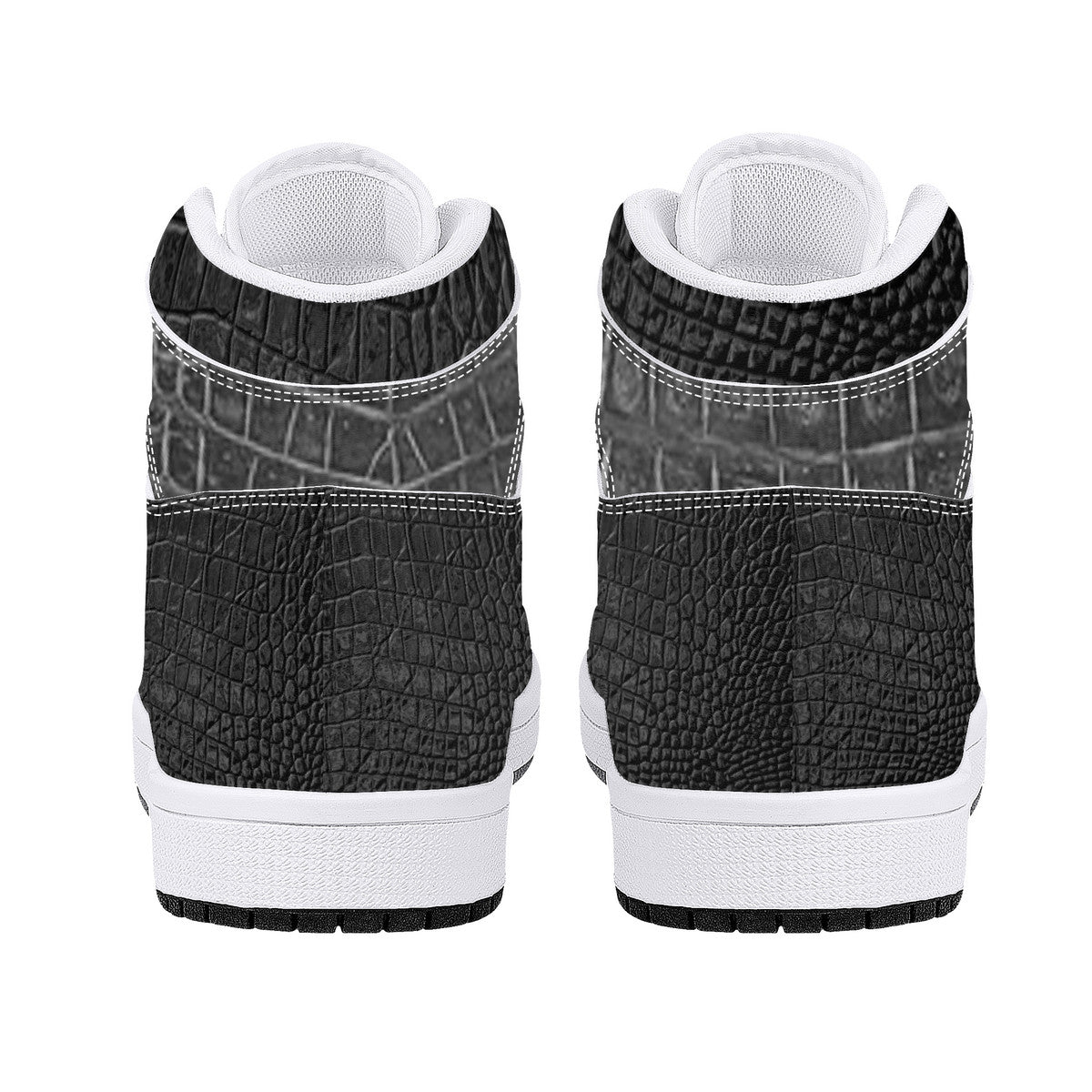 Money Bushae D16 High-Top Synthetic Leather Sneakers - White