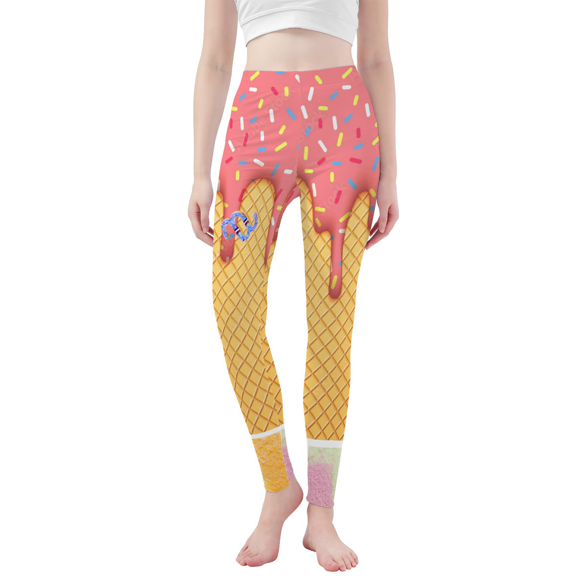 Money Bushae Ice cream sherbet D48 All-Over Print Yoga Leggings