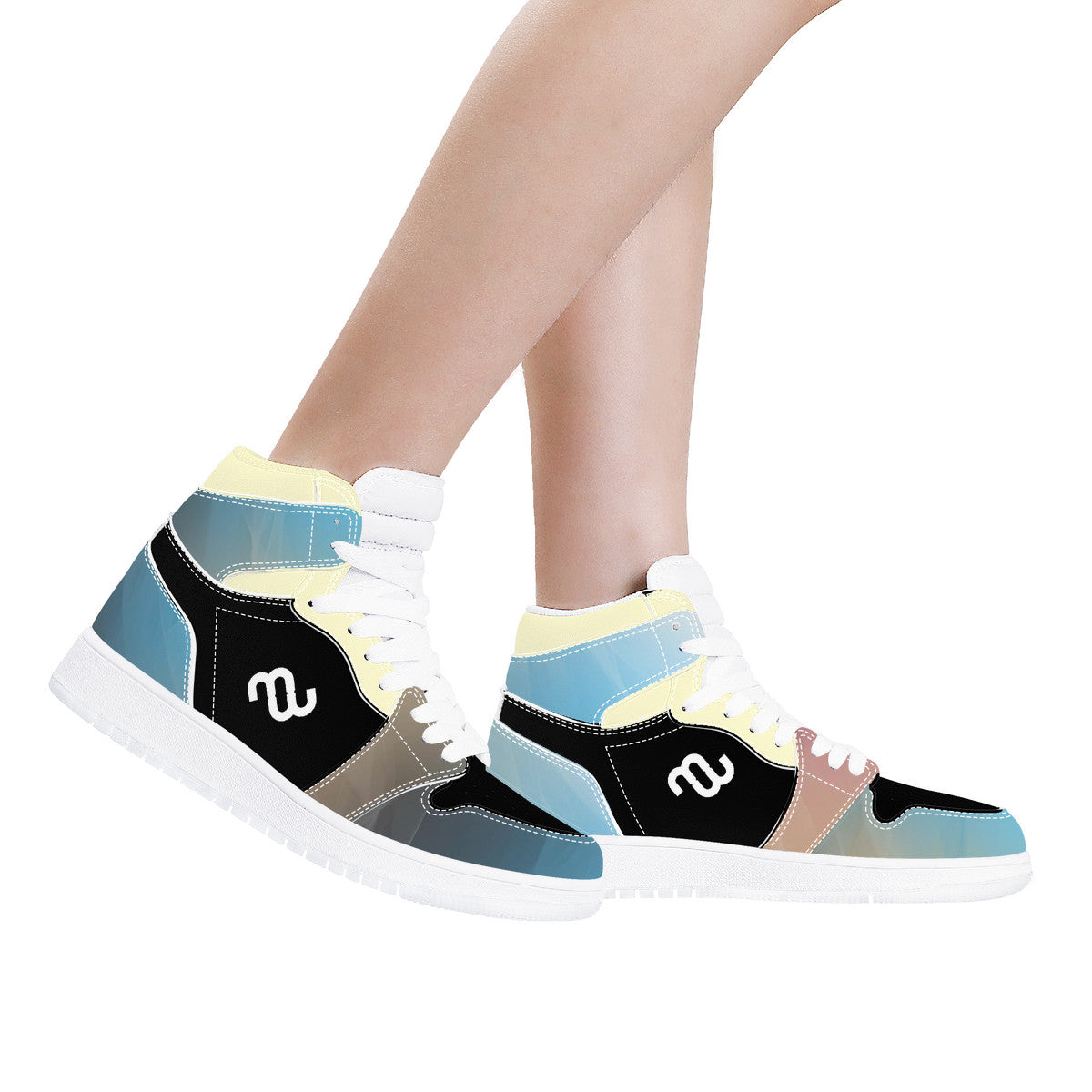 Money Bushae D17 High Top Synthetic Leather Sneaker