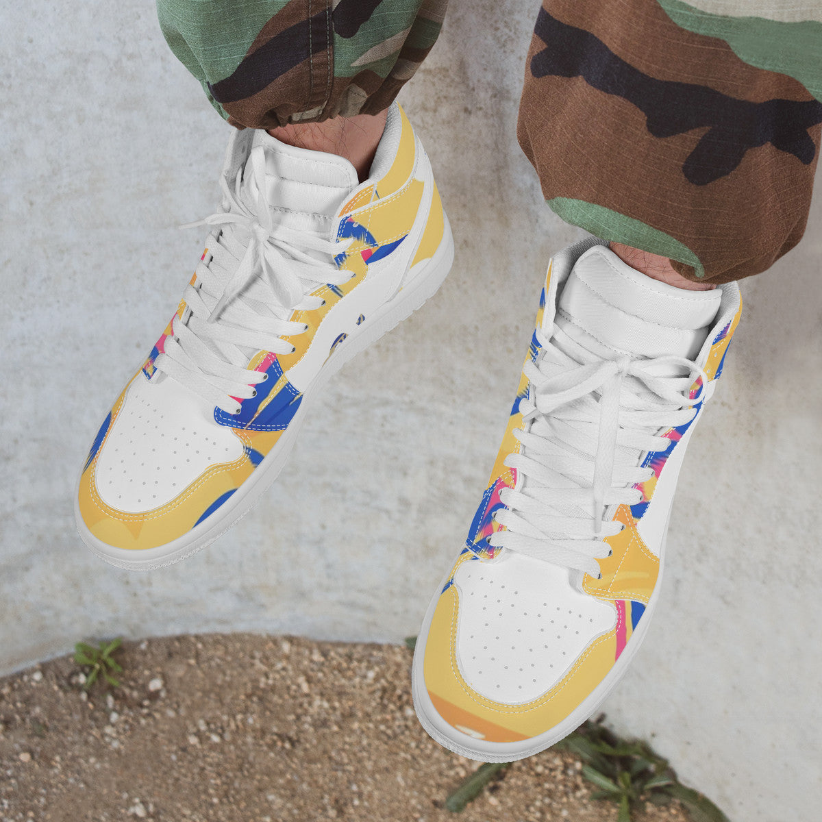 Money Bushae D17 High Top Synthetic Leather Sneaker