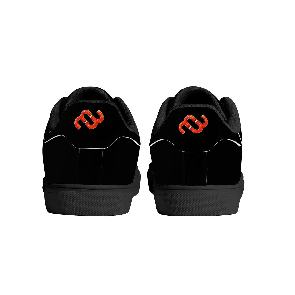 Money Bushae D27 Low-Top Synthetic Leather Sneakers - Black