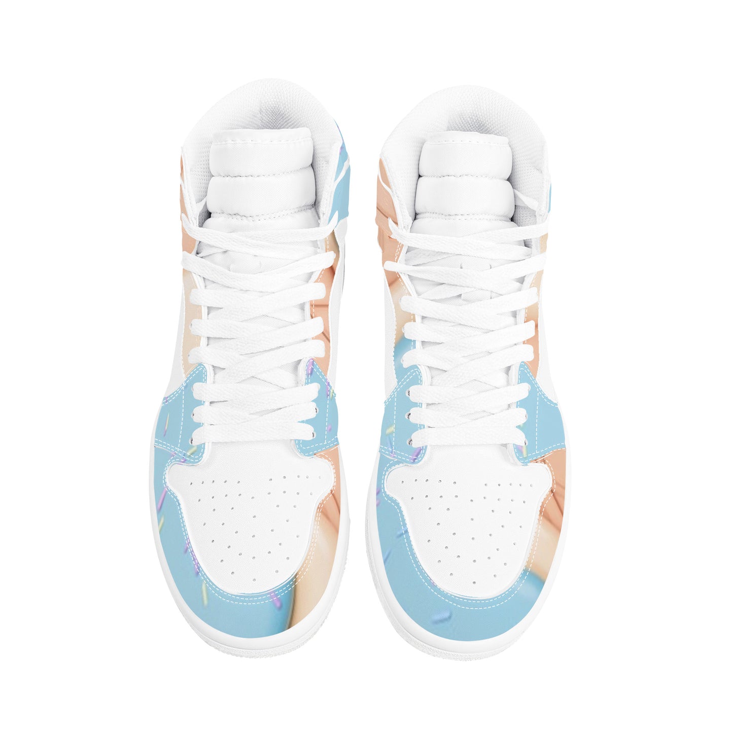 Money Bushae Ice Cream blue D17 High Top Synthetic Leather Sneaker