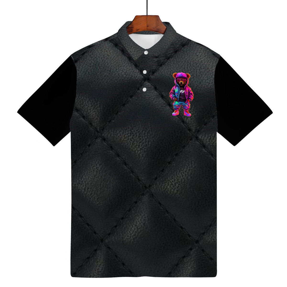 Money Bushae Swag Bear D60 All Over Print Polo Shirt