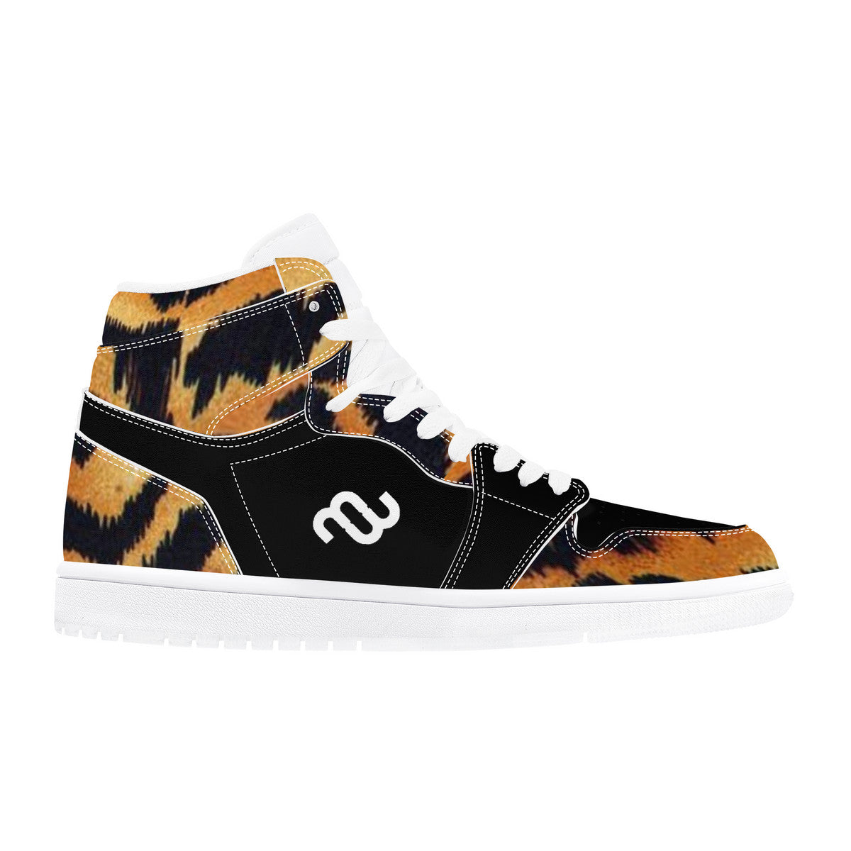 Money Bushae tiger D17 High Top Synthetic Leather Sneaker