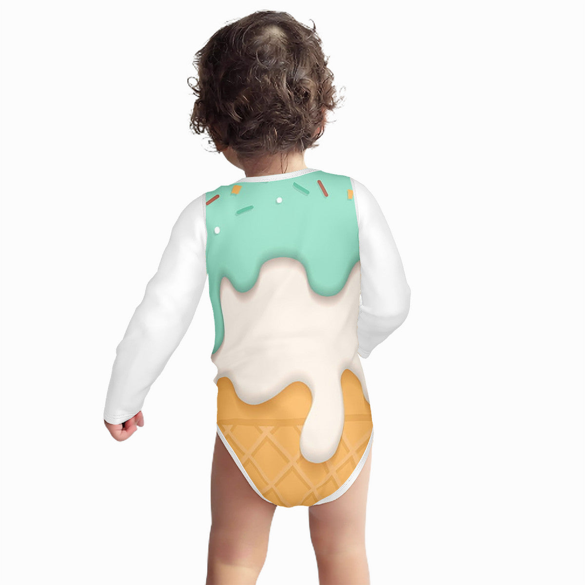 Money Bushae ice cream cone mint HC_C90 Baby Long-Sleeve Bodysuit