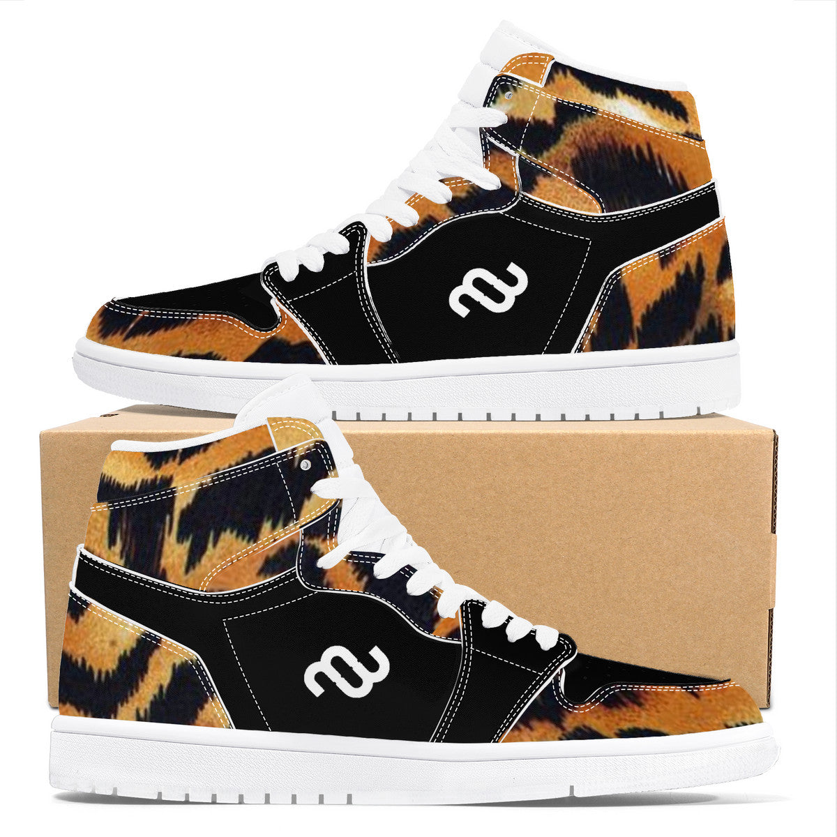 Money Bushae tiger D17 High Top Synthetic Leather Sneaker