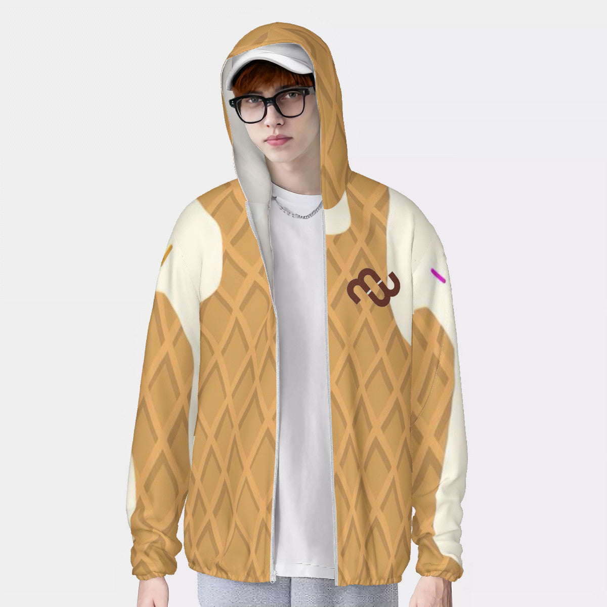 Money Bushae ice cream cone vanilla HC_F1 Sun Protective Lightweight Zipper Hoodie