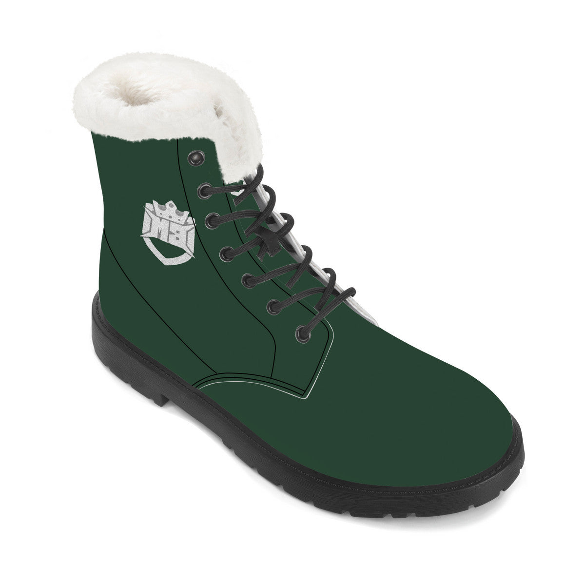 Money Bushae Money Green SF_D86 Faux Fur Synthetic Leather Boot