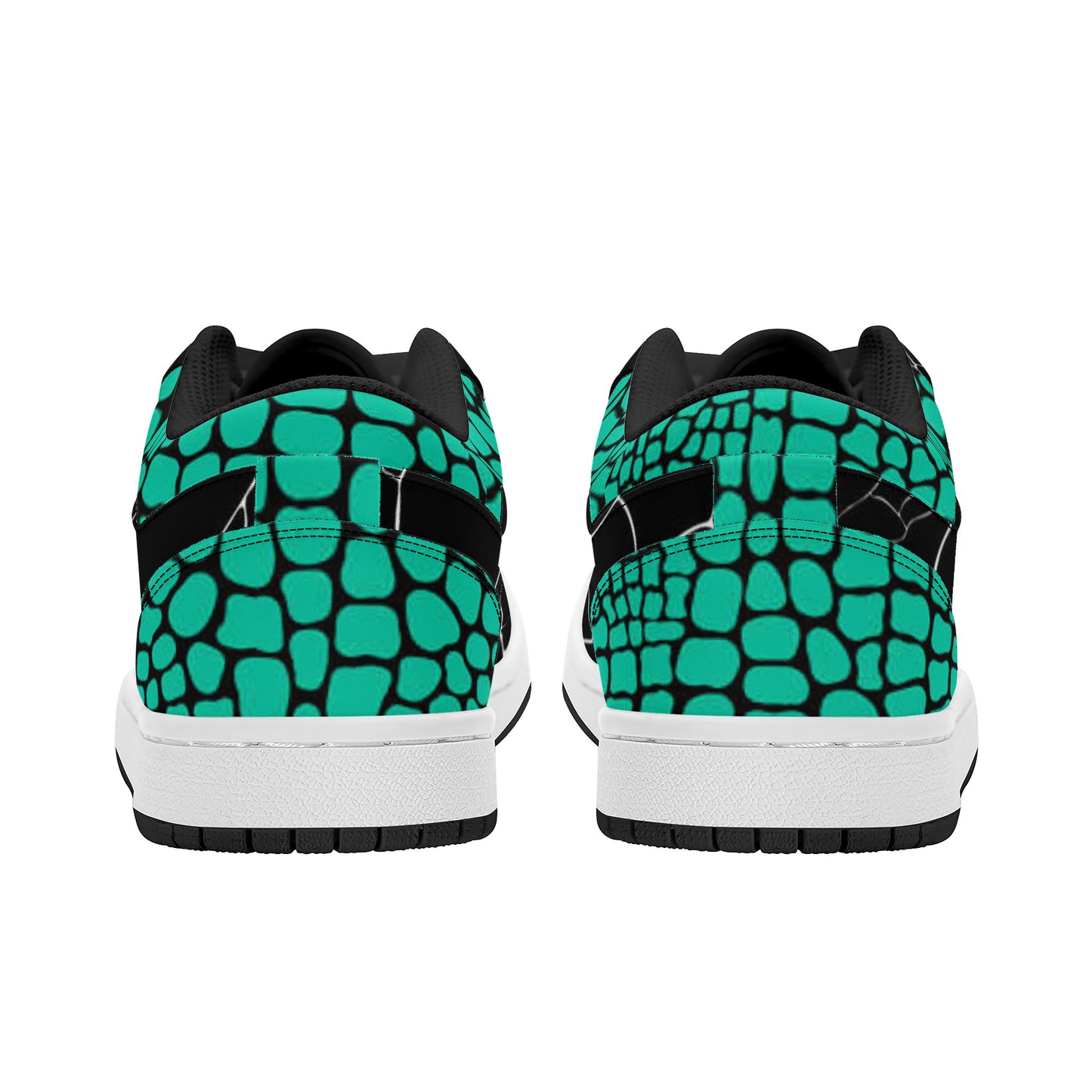 Money Bushae Gator Skin SF_S40 Unisex Low Top Skateboard Sneakers - Black