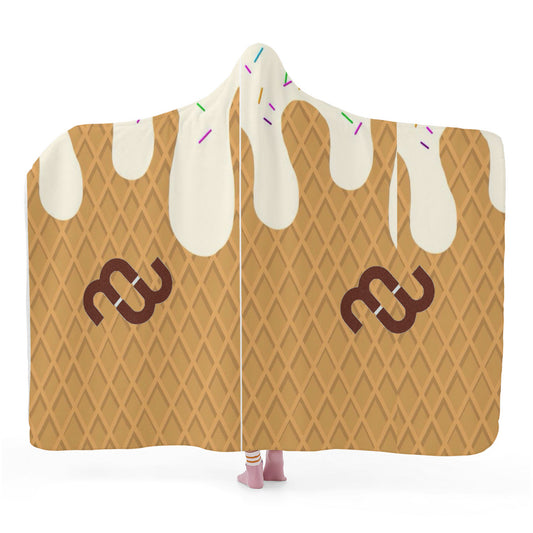 Ice cream cone vanilla  SF_F15 Hooded Blanket