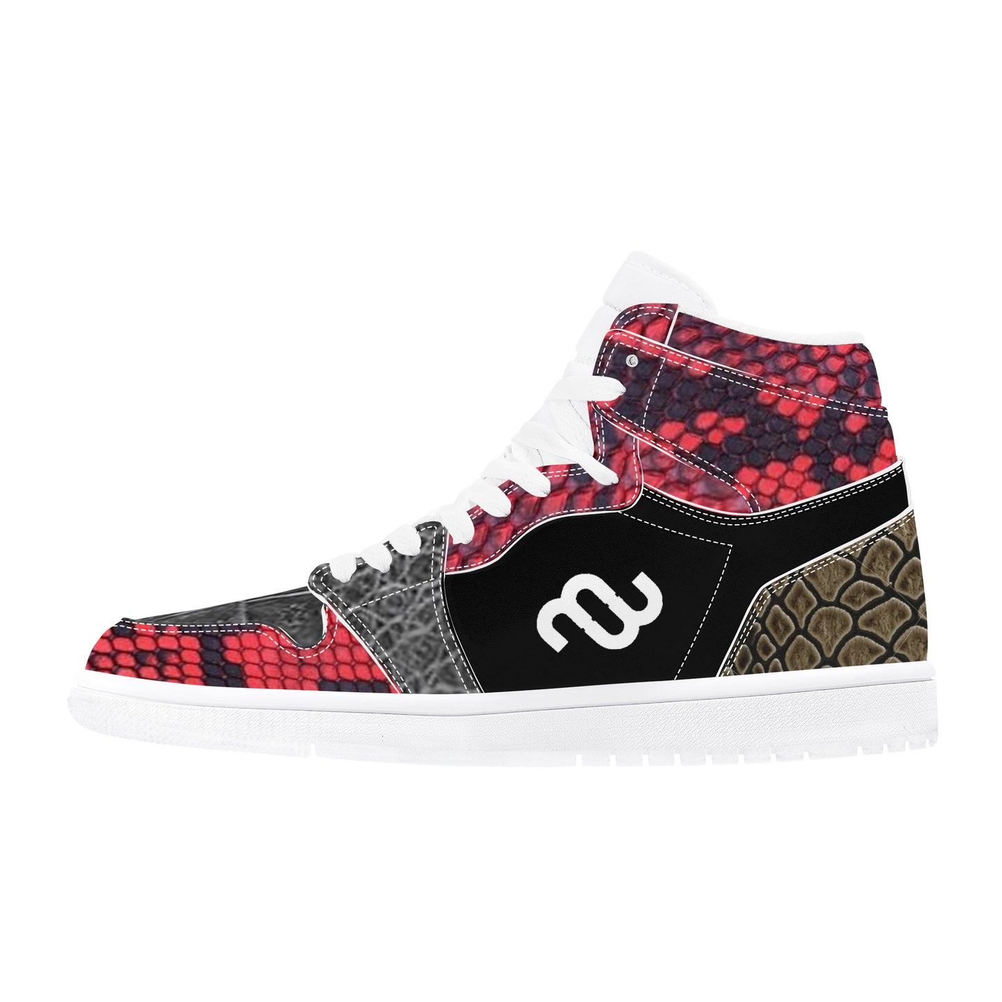 Money Bushae D17 High Top Synthetic Leather Sneaker