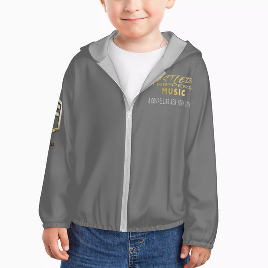 Hsm HC_F2 Kids Sun Protective Lightweight Zipper Hoodie