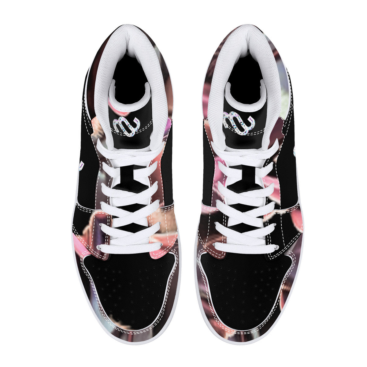 Money Bushae D16 High-Top Synthetic Leather Sneakers - White