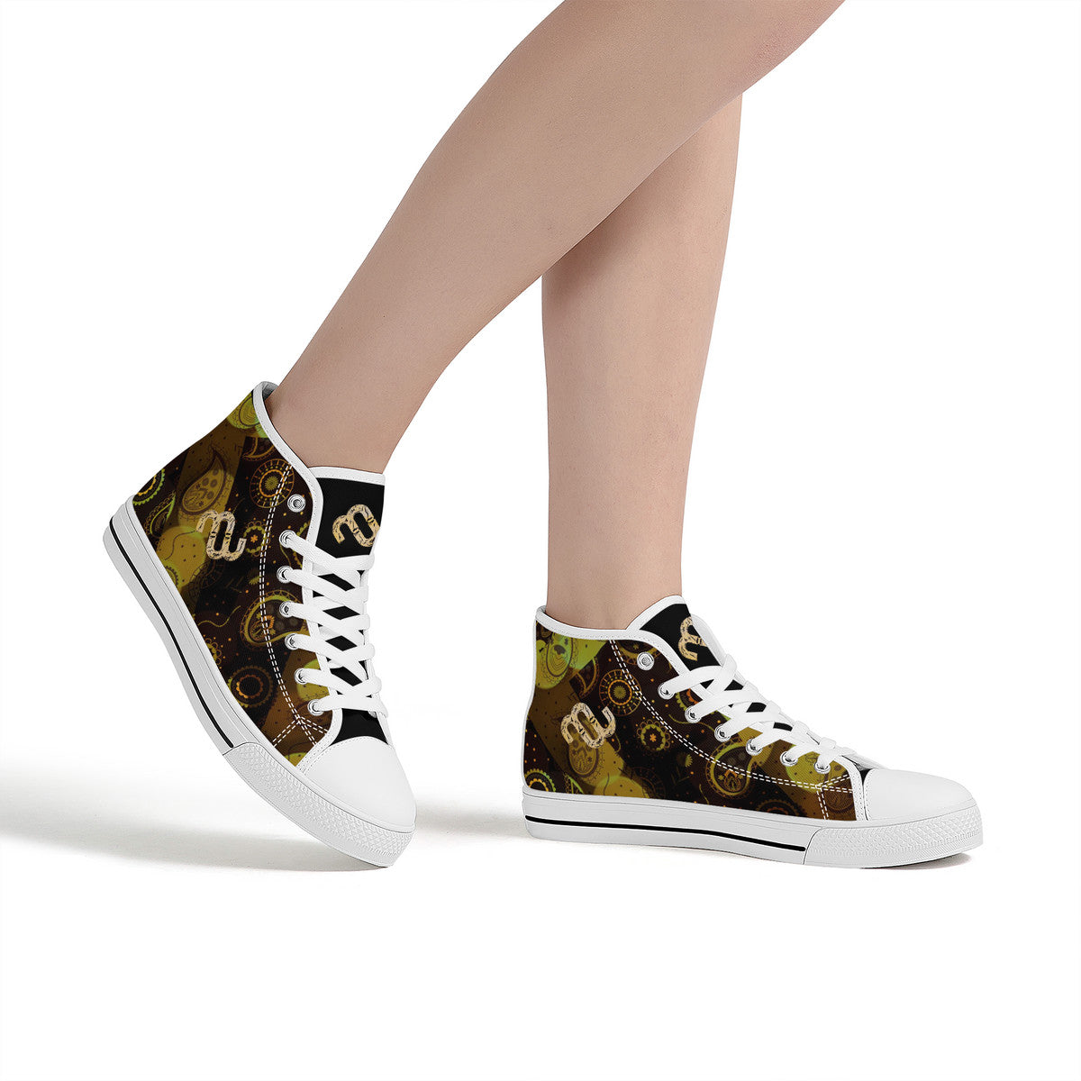 Money Bushae FWS High-Top Canvas Shoes With Customized Tongue - White