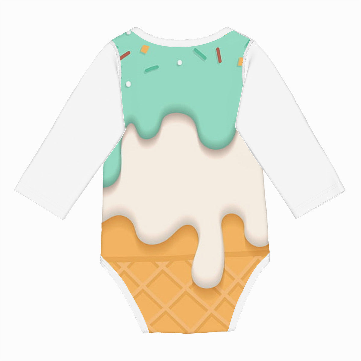 Money Bushae ice cream cone mint HC_C90 Baby Long-Sleeve Bodysuit