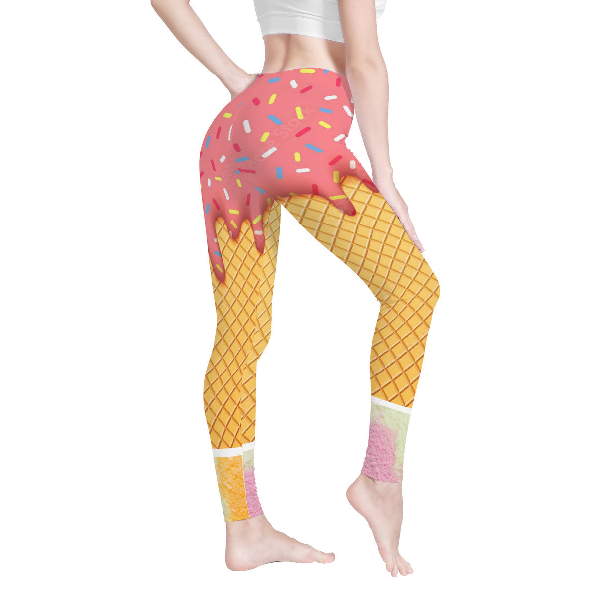 Money Bushae Ice cream sherbet D48 All-Over Print Yoga Leggings