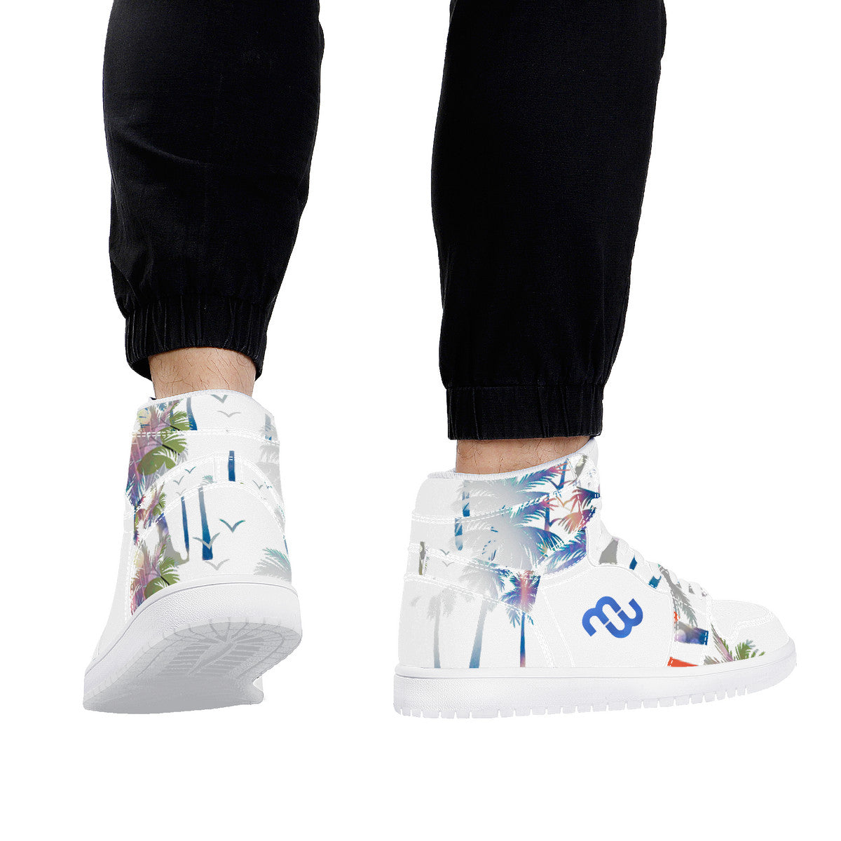 Money Bushae D17 High Top Synthetic Leather Sneaker