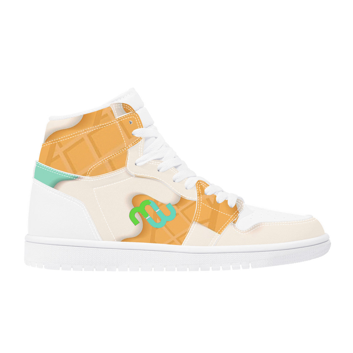 Money Bushae ice cream cone mint D17 High Top Synthetic Leather Sneaker